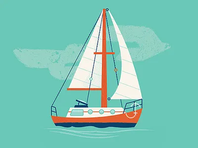 Sailboat anchor clouds ocean sail sailboat sea