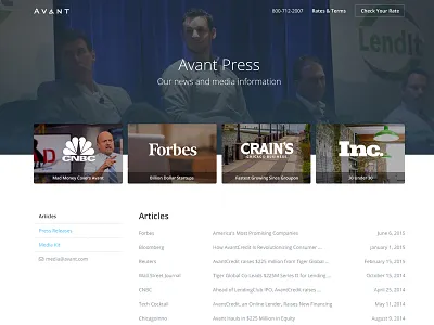 Press Page avant avantcredit page press
