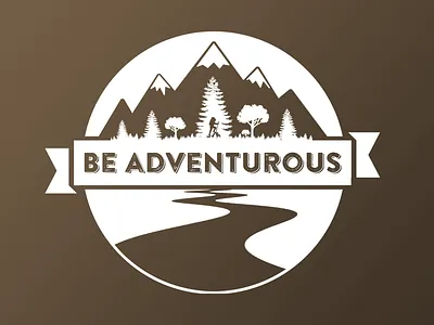 Be Adventurous brandon printed hiking outdoors sticker summer
