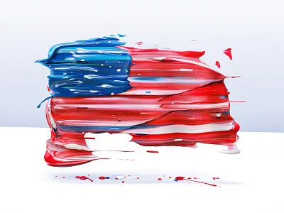 Objective - "Artmerica" abstract america art color flag geometry illustration minimal paint photoshop print usa