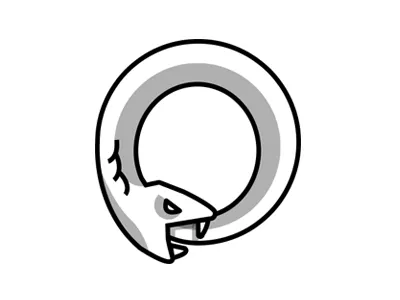 Snake sticker ouroboros snake sticker vector