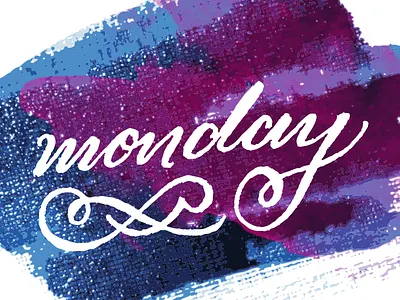 Monday design hand lettering illustration lettering the 100 day project