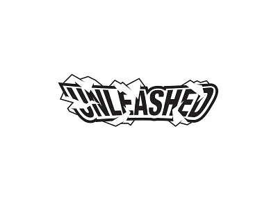Unleashed black white design logo