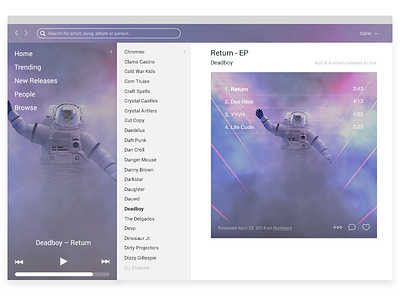 Music player Ui music music player rdio ui