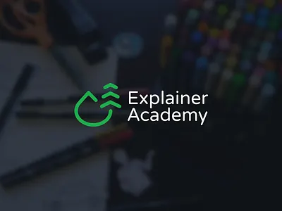 Explainer Academy Identity academy explanation green icon identity logo mountain tree