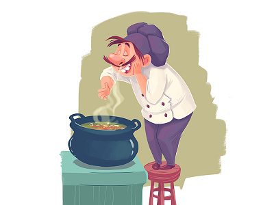 Addicted character chef cook dish meal