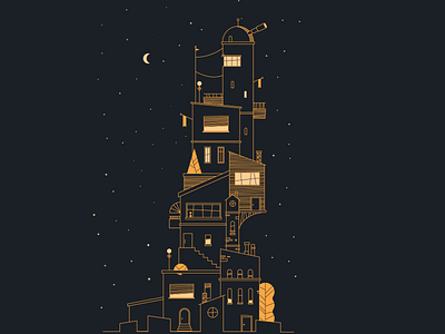 Dream house dream home house illustration threadless vector