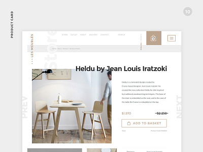 Les Meublés | Product Card basket ecommerce free psd freebie mock up mockup shop store ui kit uikit