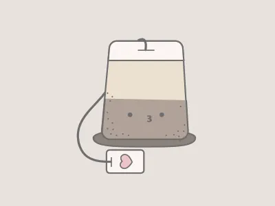 Teabag bag design flat graphic illustration illustrator tea teabag vector