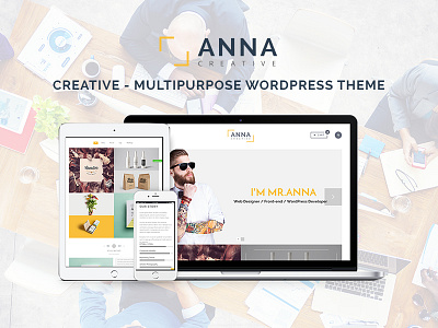 Anna - Creative Multipurpose WordPress Theme anna business one page portfolio responsive template theme web design wordpress