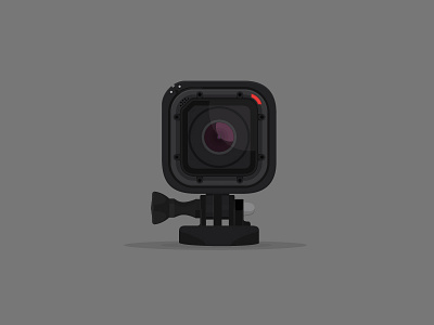 GoPro Hero 4 Session action ai camera flat gopro hero icon illustration session