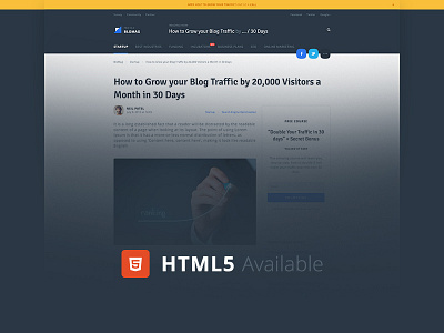 BloMag HTML5 Template - Exclusively for Marketers