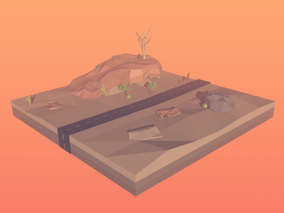 High Desert low poly