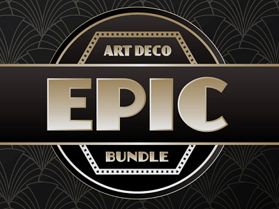 Epic Art Deco - Free Update for Existing Customers! 1920s 1930s art deco backgrounds badges design resources illustrator logos patterns photoshop templates
