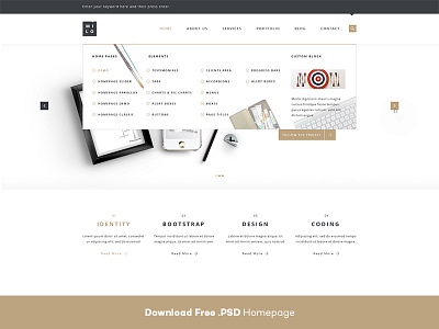 Cleam Modern Business Website Wordpress Template - Free PSD business download free free psd multi purpose office onepage template website wordpres theme