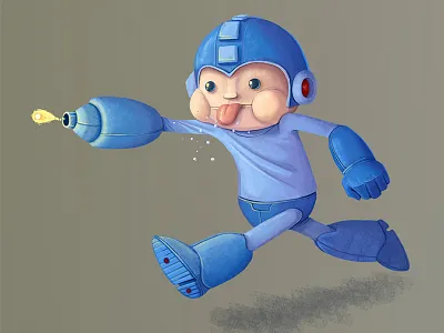 Megaman blue gaming illustration man mega megaman smash smash bros videogames