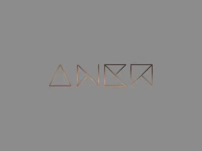 Custom Type copper foil geometric typeface