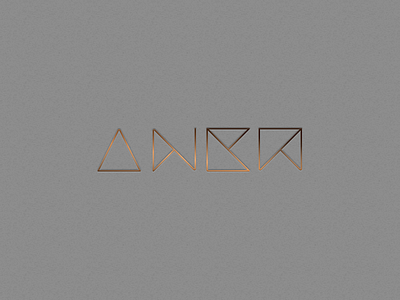 Custom Type copper foil geometric typeface