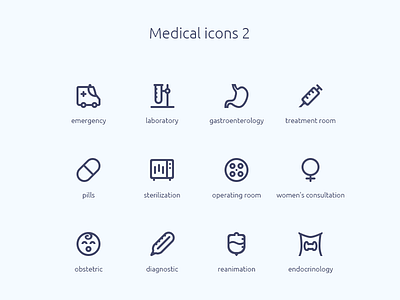 Medical icons 2 baby emergency icons laboratory medicine syringe thermometer web