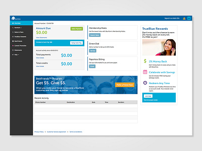 Account UI dashboard online account ui ux