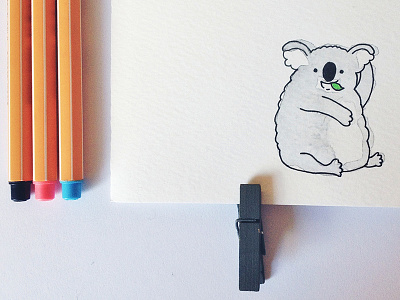 Handmade stationery cards animal animals card craft crafty handpainted illustration koala stationery stationery card watercolor zoo