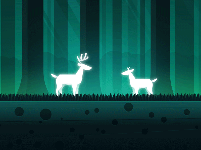 Deer designe gif green ui