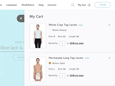 Cart Preview ui