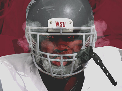 Head Full of Steam advertising branding college football cougars football ncaa nfl smoke sports washington state washington state university wsu