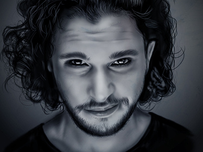 Kit Harington digital drawing illustration photoshop portrait