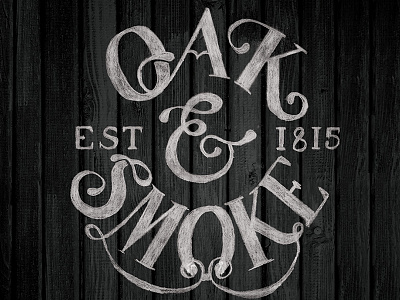 Oak & Smoke Hand Lettering hand laphroaig lettering scotch whisky