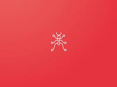 Añanku ant clean icon illustrator linear logo red shot simple vector