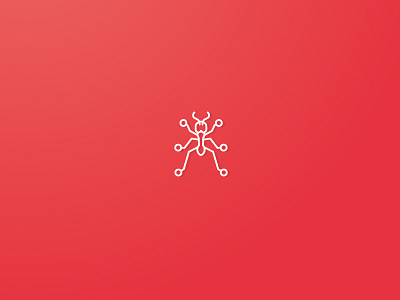 Añanku ant clean icon illustrator linear logo red shot simple vector
