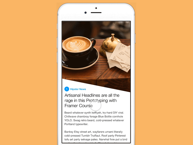 News Scrolling Animation with Framer animation framer framerjs gif iphone news prototype sketch