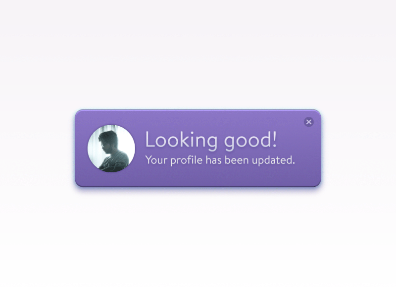 User Notification by David Wärnberg for QUAD Lab on Dribbble