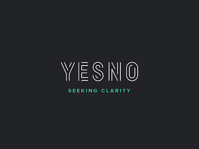 Yesno clarity custom font design font lettering logo no type typeface typography yes yesno