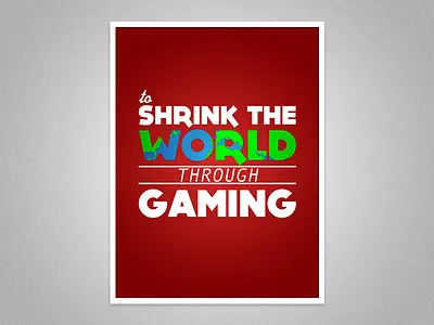 Vision Poster font office poster red text typography vision wall world