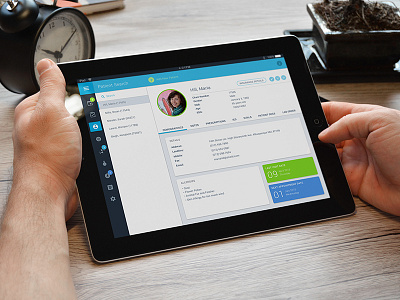 Medical Software iPad App dashboard flat interface ios ipad app medical software mockup ui user