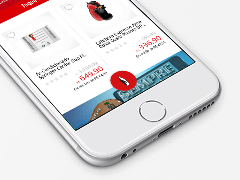 Pontofrio.com animation ecommerce interaction ios menu pontofrio ui ux