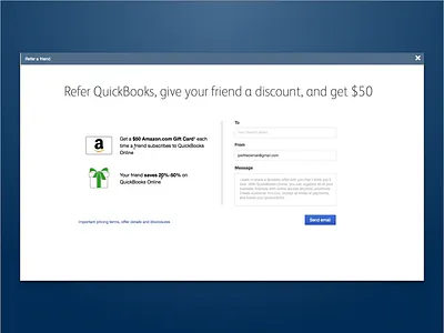 Referral landing page design growth product