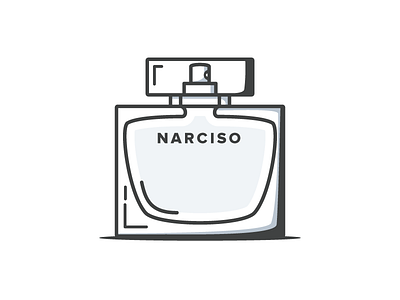 Perfume bottle line narciso perfume sokratus vector