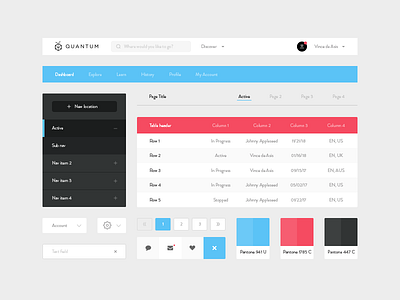 Quantum UI Toolkit icons interaction quantum space styleguide time toolkit travel ui ux