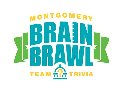 Montgomery Brain Brawl Team Trivia Logo identity logo