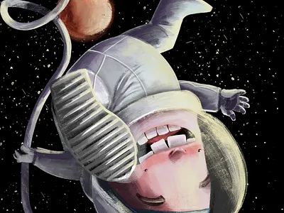Astronauta astronauta brush digital happy illustration kids photoshop smile texture wacom