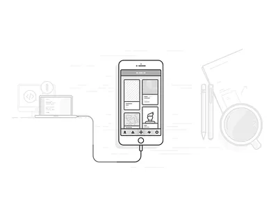 Building an app apple application code coffee develop iphone line liny paper pen