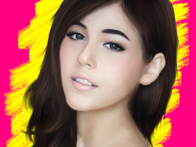 Chompo Araya Digital Portrait actress asian bangkok mangastudio model sexy singer superstar thai wacom woman