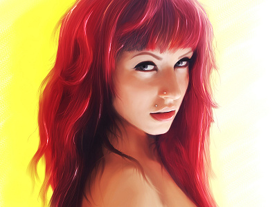 Rouge Suicidegirls Digital Portrait alternative auburn burlesque fanart mangastudio model piercings red hair suicidegirls wacom