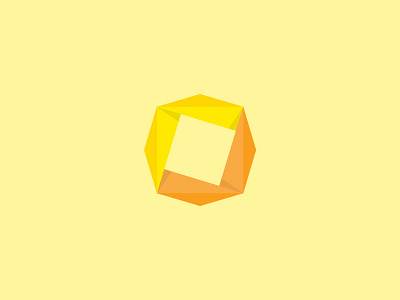 Core abstract core icon illustration logo yellow