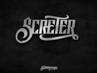 SCRETER TYPEFACE black blackletter block clothing display font header ligatures metal swash type typography