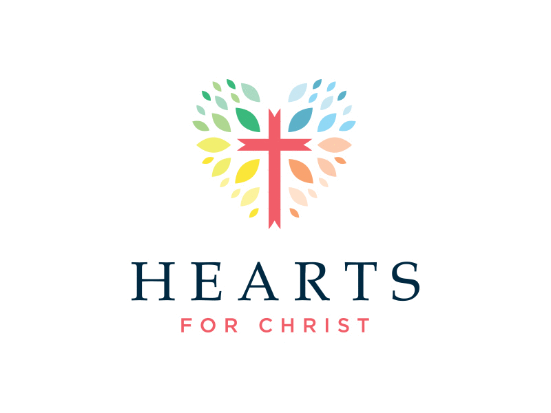 Hearts for Christ brand cross jesus logo