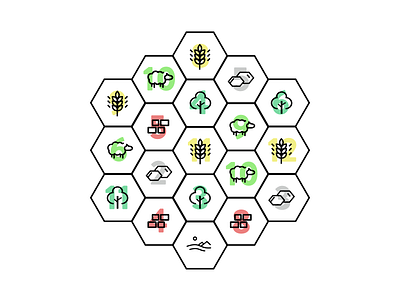 Settlers of Catan - Minimal Board board game catan fun game illustration